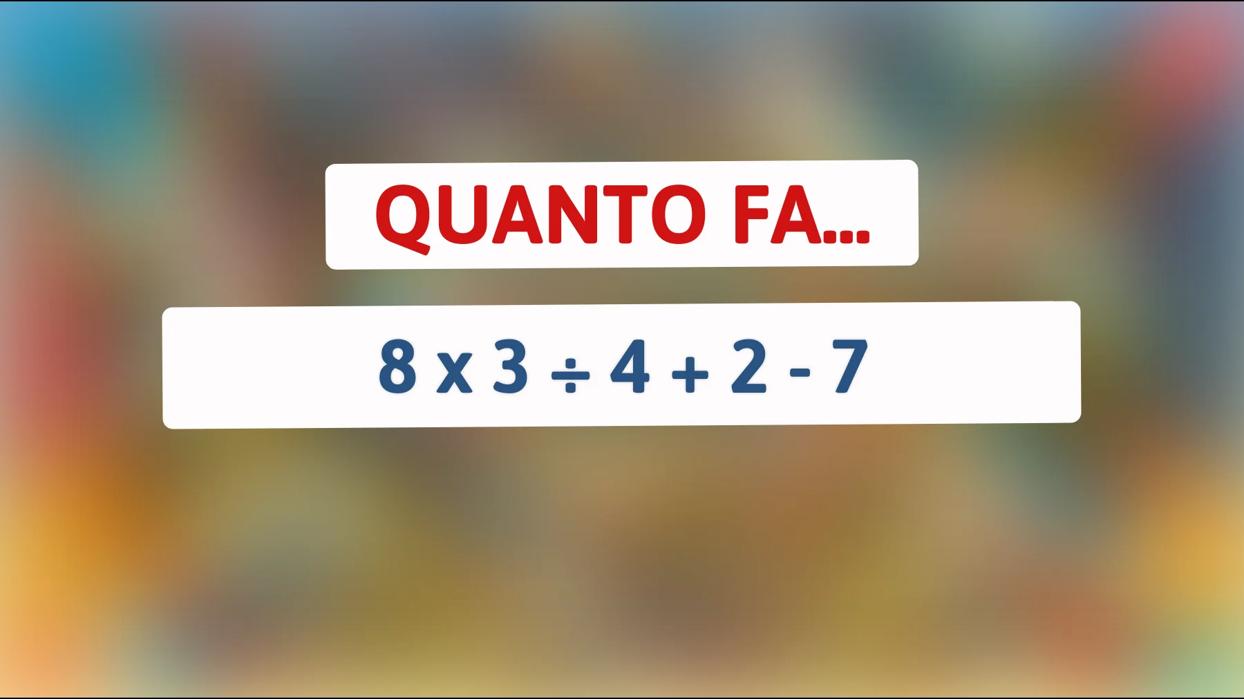 "Svela il mistero: solo i veri geni risolvono questo semplice calcolo!""