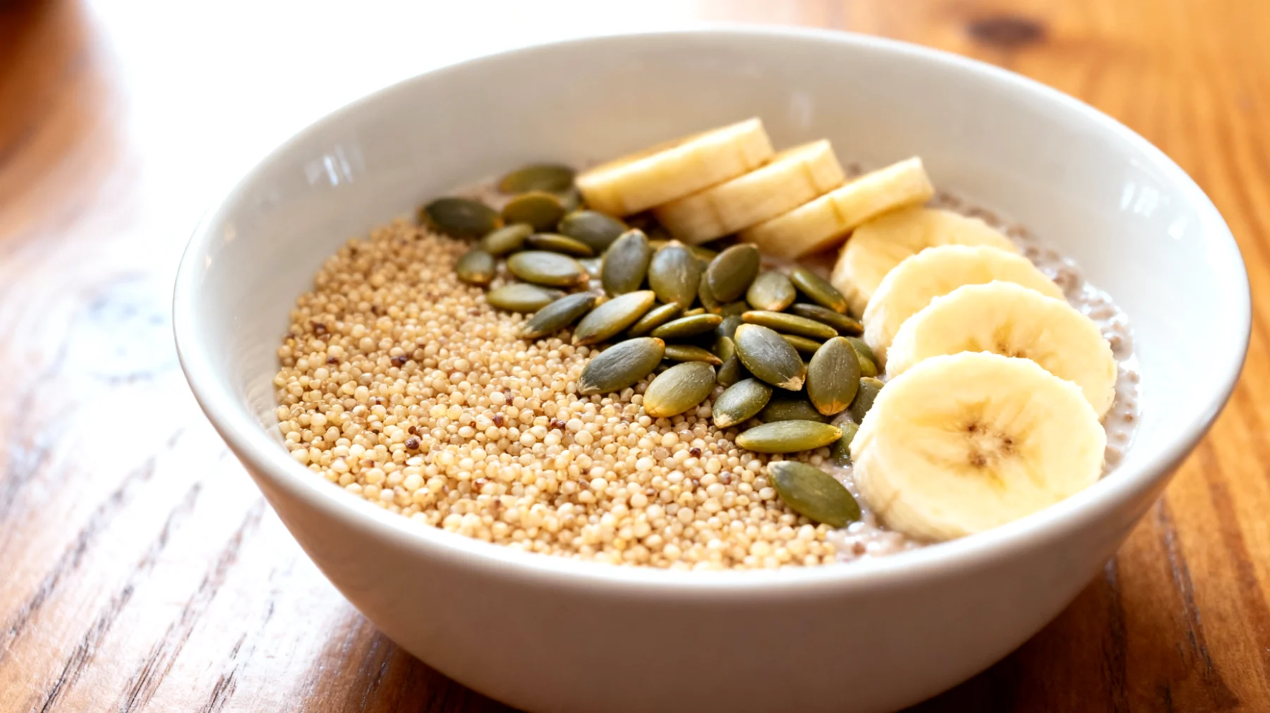 Amaranto con semi di zucca e banana"