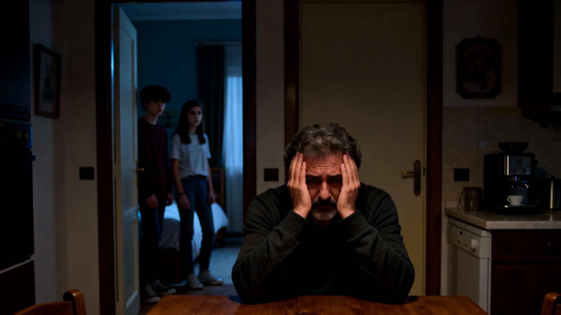 Un papà si sente costantemente preoccupato e ansioso per il futuro dei suoi figli adolescenti, temendo che non riescano a trovare la loro strada nella vita, che facciano scelte sbagliate o che non siano abbastanza preparati ad affrontare le sfide del mondo. Questa paura lo porta a essere iperprotettivo, a controllare eccessivamente le loro decisioni e a manifestare ansia che viene percepita dai ragazzi come mancanza di fiducia nelle loro capacità."