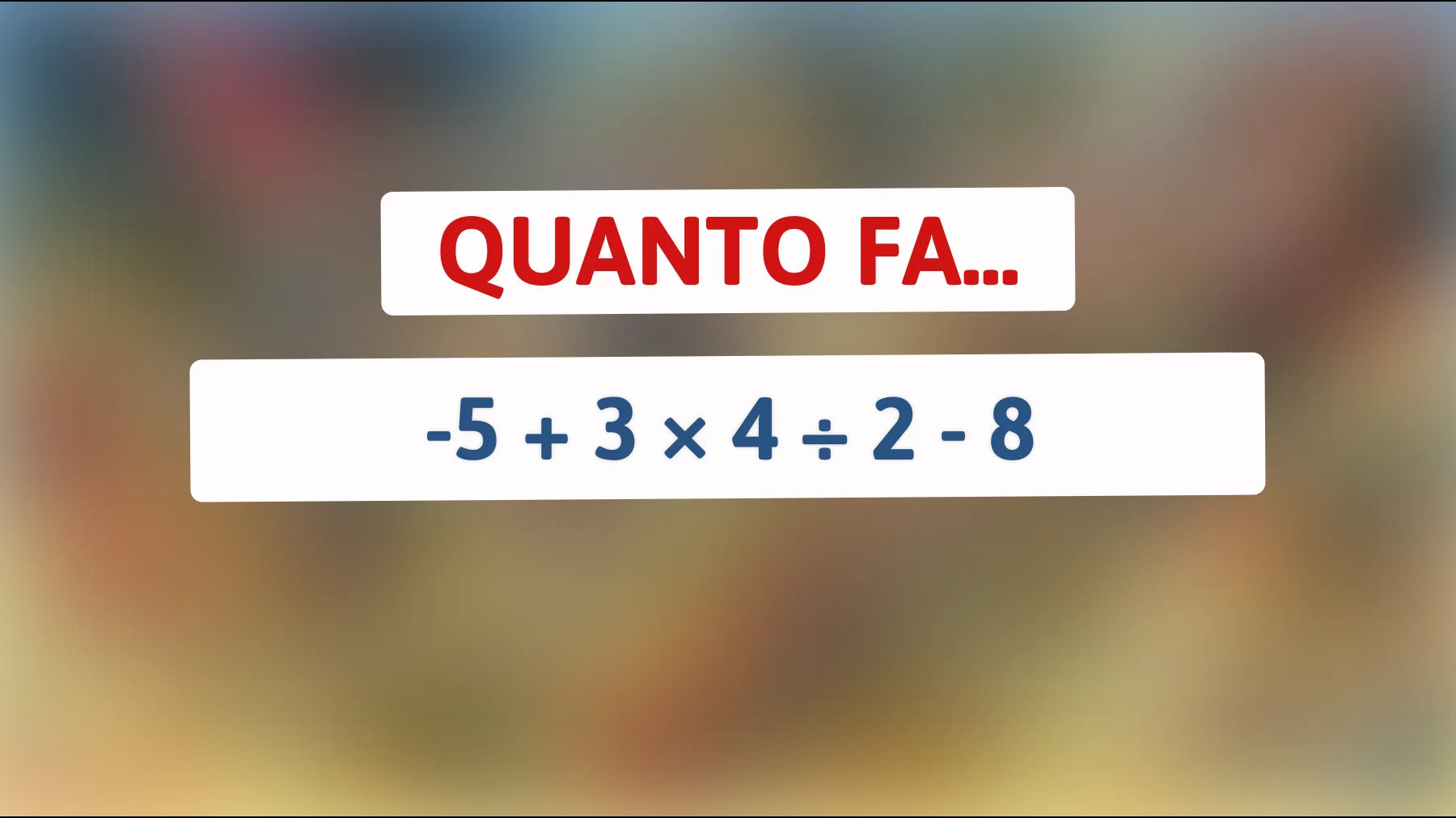 Sei davvero un genio? Risolvi questo enigma matematico che sta facendo impazzire tutti!"