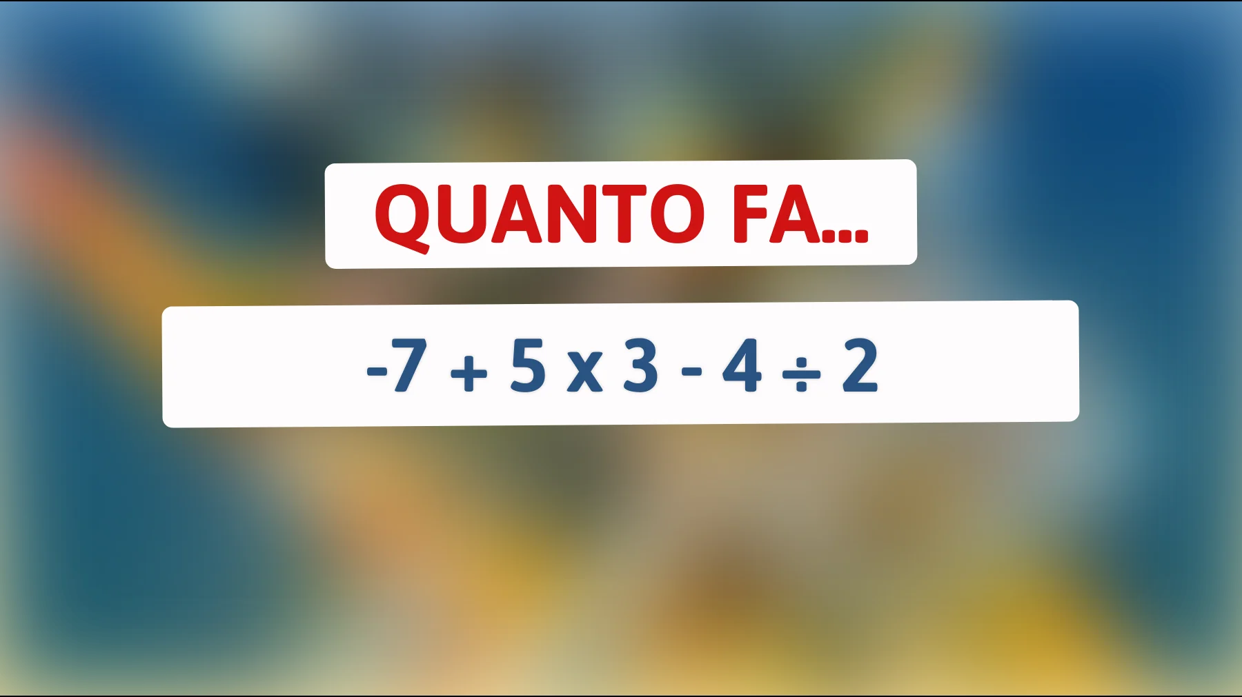 Solo le menti più brillanti possono risolvere questo enigma matematico: sei tra di loro?"